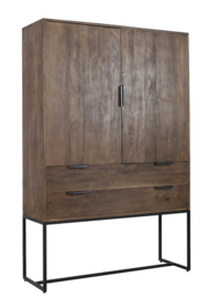 Light & Living - Kast 120x40x180 cm MEAVE hout donker bruin