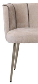 Nell Beige dining chair aphrodite 3 beige stripes - PTMD Collection