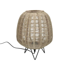 LOKKEN - tafellamp - bamboe - DIA 35,5 x H 43 cm - naturel