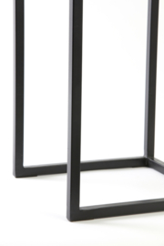 Zuil S/2 30x30x83+36x36x103 cm BRYSON hout bruin-zwart