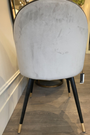 Eichholtz - Eetkamerstoel Grey Velvet Cooper | Set van 2 stoelen