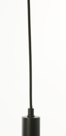 Hanglamp Ø21x37 cm LEKAR zwart+smoke glas