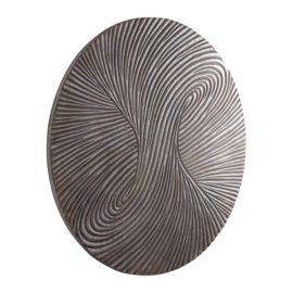 Wiktor Brown MDF round wallpanel swirl carved M