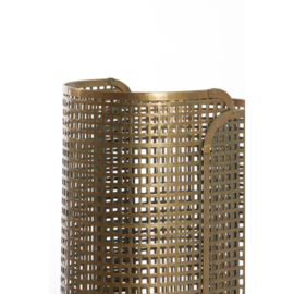 Wandlamp 20x16x38,5 cm MACI antiek brons+mat zwart