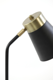 Bureaulamp 22x20x55 cm BRAJA mat zwart-antiek brons