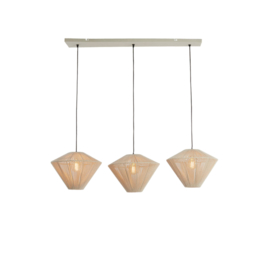 Hanglamp 3L 120x42x130 cm FELIDA crème