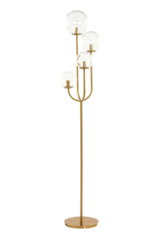 Vloerlamp 4L E14 42x20x182 cm MAGDALA glas helder+goud