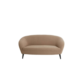 Bank 160x72x79 cm ALMOND teddy zand+hout zwart