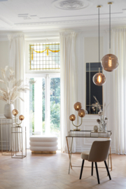 Tafellamp 2L 33x18x43 cm MAGDALA glas bruin+goud