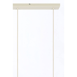 Hanglamp 3L 94x26x19 cm BISHO glas helder+crème