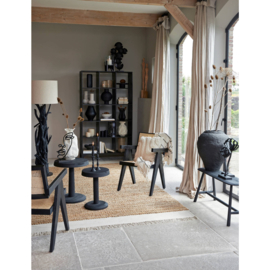 Kast open 106x35x190 cm RAYNA hout zwart
