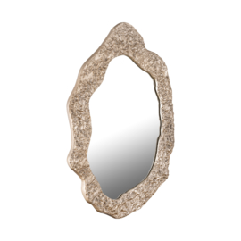 Morina Champagne alu glass mirror oval shaped