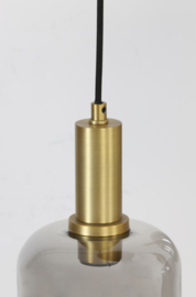 Hanglamp 9L Ø83,5x79,5 cm LEKAR antiek brons+smoke glas