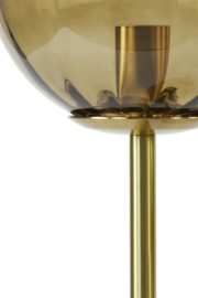 Tafellamp 2L 33x18x43 cm MAGDALA glas bruin+goud