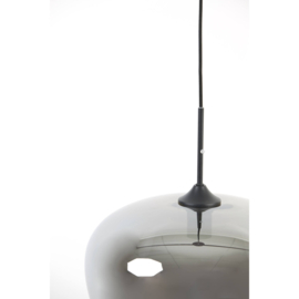 Hanglamp Ø40x34 cm MAYSON smoke glas-mat zwart