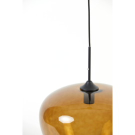 Hanglamp Ø40x34 cm MAYSON glas bruin-zwart