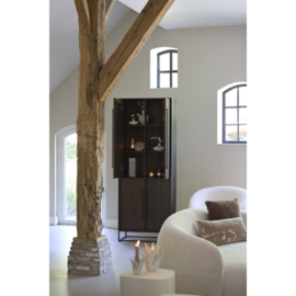 Kast 75x40x200 cm LILIAN hout donker bruin
