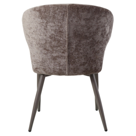 Ares Grey dining chair aphrodite 7 mocco clay leg - PTMD Collection