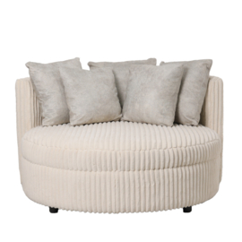 Fayen Cream fauteuil ambience 2 cream 5 pillows