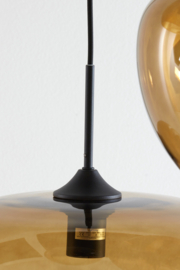 Hanglamp 3L Ø40x160 cm MAYSON glas bruin-mat zwart