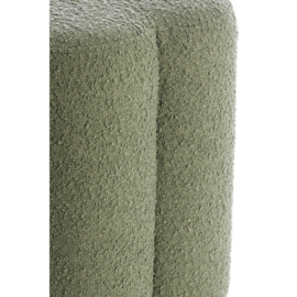 Poef 38x38x45 cm NALANI bouclé donker groen