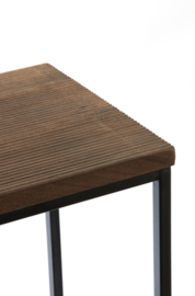 Side table S/2 100x30x70+120x40x82 cm BRYSON hout bruin-zwrt