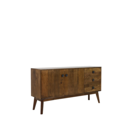 Kast 152x40x80 cm ESPITA hout olie bruin