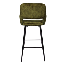 Barstoel Fallon Velvet Groen (Hoog model)