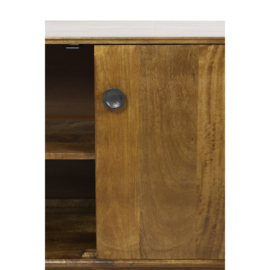 Kast 152x40x80 cm ESPITA hout olie bruin