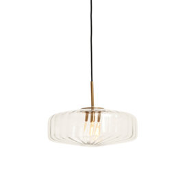 Hanglamp Ø30x17 cm PLEAT glas helder+goud