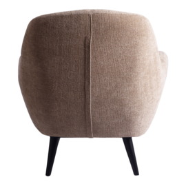 Donny Cream fauteuil black wooden legs