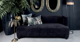 Damin Anthracite linen velvet look sofa - PTMD Collection