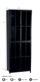 PTMD- Cave Black iron cabinet high