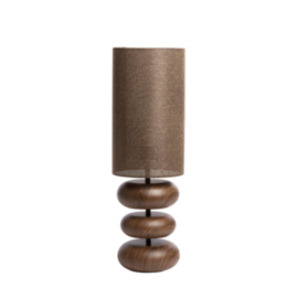 Tafellamp Ø22x67,5 cm DANIALO hout print d bruin+d bruin