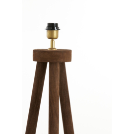 Vloerlamp driepoot 52x52x122 cm ILIAS hout mat donker bruin