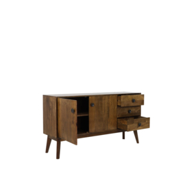 Kast 152x40x80 cm ESPITA hout olie bruin