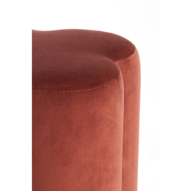 Poef 38x38x45 cm NALANI bordeaux