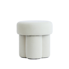 Poef Ø42x43 cm CURTEA crème