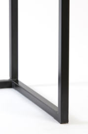Side table S/2 100x30x70+120x40x82 cm BRYSON hout mat zwart