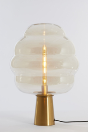 Tafellamp Ø45x64 cm MISTY glas amber+goud