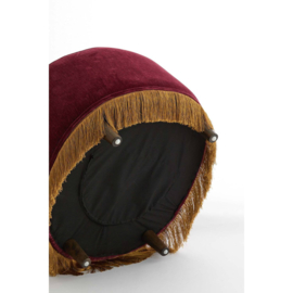 Stoel 81,5x76,5x76,5 cm GALATI velvet bordeaux+goud
