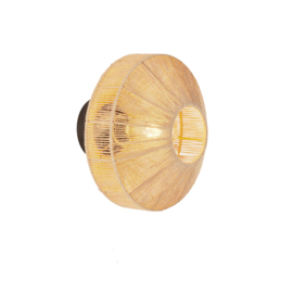 Wandlamp Ø31x31 cm LYRA naturel+mat zwart