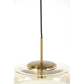 Hanglamp Ø45x48 cm MISTY glas amber+goud