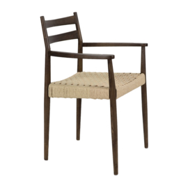 MINOU - stoel - essenhout / papier - L 51,5 x W 57 x H 80 cm - walnoot