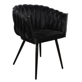 Wave Chair Velvet Black