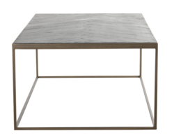 Salontafel 120x65x40 cm CHISA hout zwart-ant brons