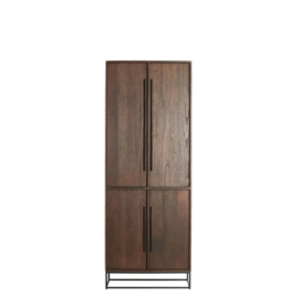 Kast 75x40x200 cm LILIAN hout donker bruin