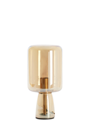 Tafellamp Ø16x32 cm LOTTA glas amber+goud