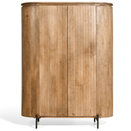 Mokka Wandkast licht bruin 115x40x151cm