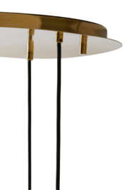 Hanglamp 3L Ø40x160 cm MAYSON glas goud-helder+goud